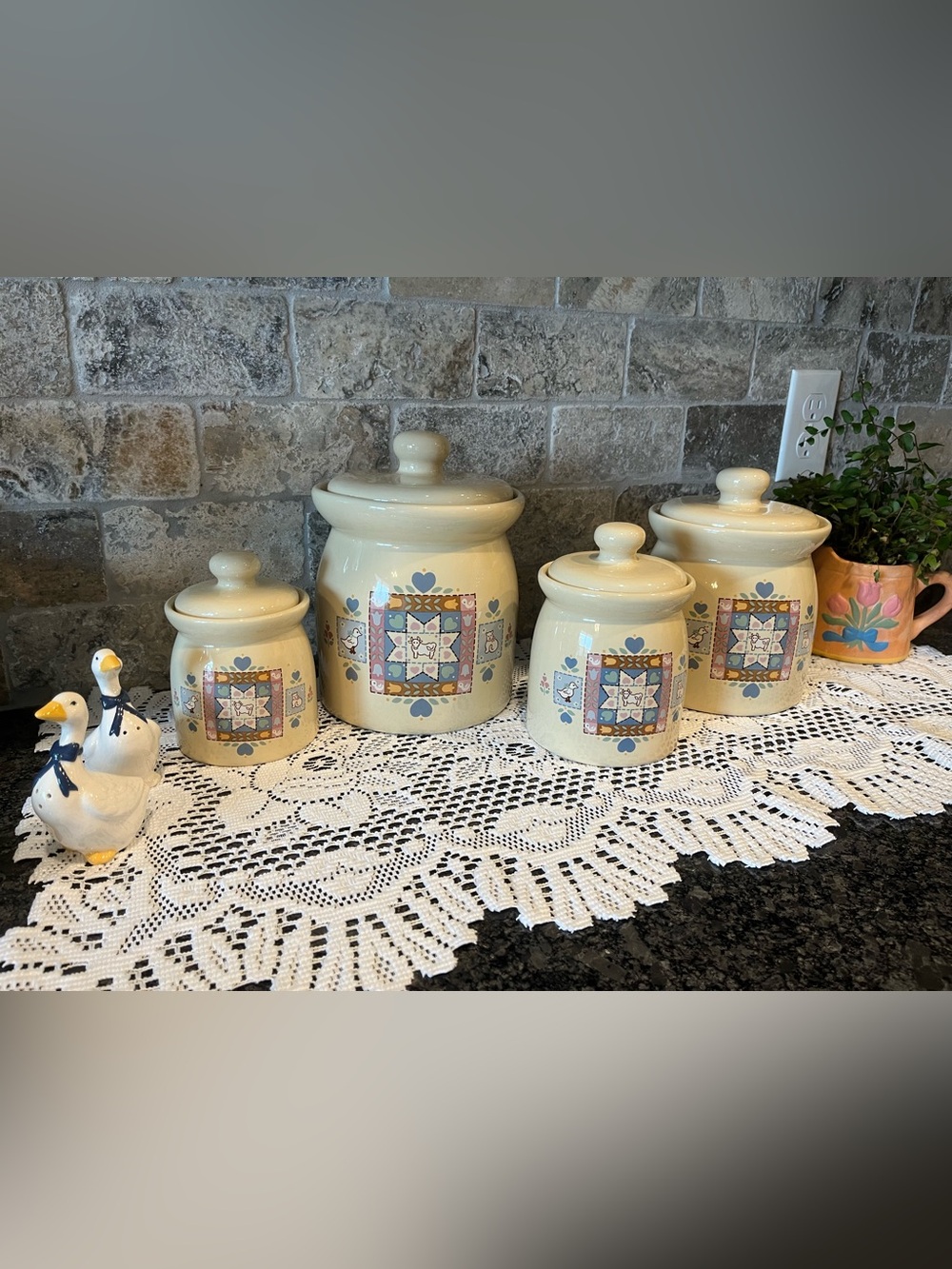 Vintage Reversible Canister Set